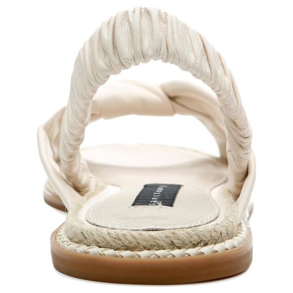 SANCTUARY Womens Ivory Blissful Platform Slip On Leather Espadrille Shoes 7 M - Picture 2 of 4